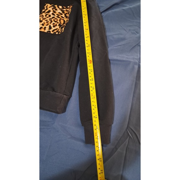 Shein : Girls Size 10 Y Cheetah/leopard Print Pocket Long Sleeve Sweatshirt - Picture 5 of 6